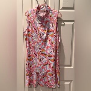# NWT Caribbean Joe XL Pink Multicolor Sleeveless Dress